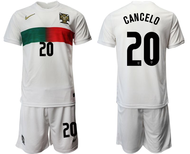Men 2022 World Cup National Team Portugal away white 20 Soccer Jersey